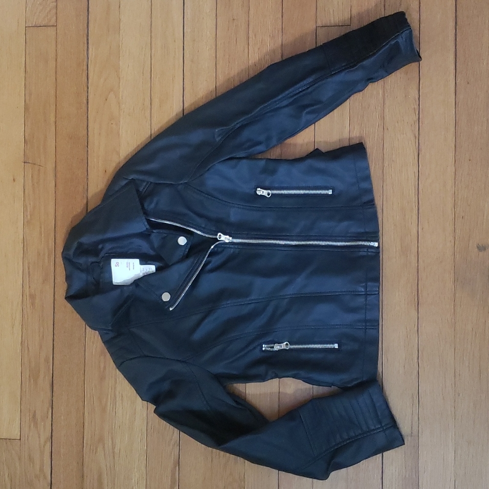 Girls 10/12 Black Biker Coat Jacket Kohls